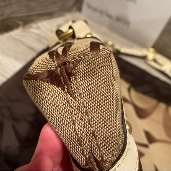 Used in Good Condition Coach Brown and Tan Carly Hobo Purse - Picture 5 of 10